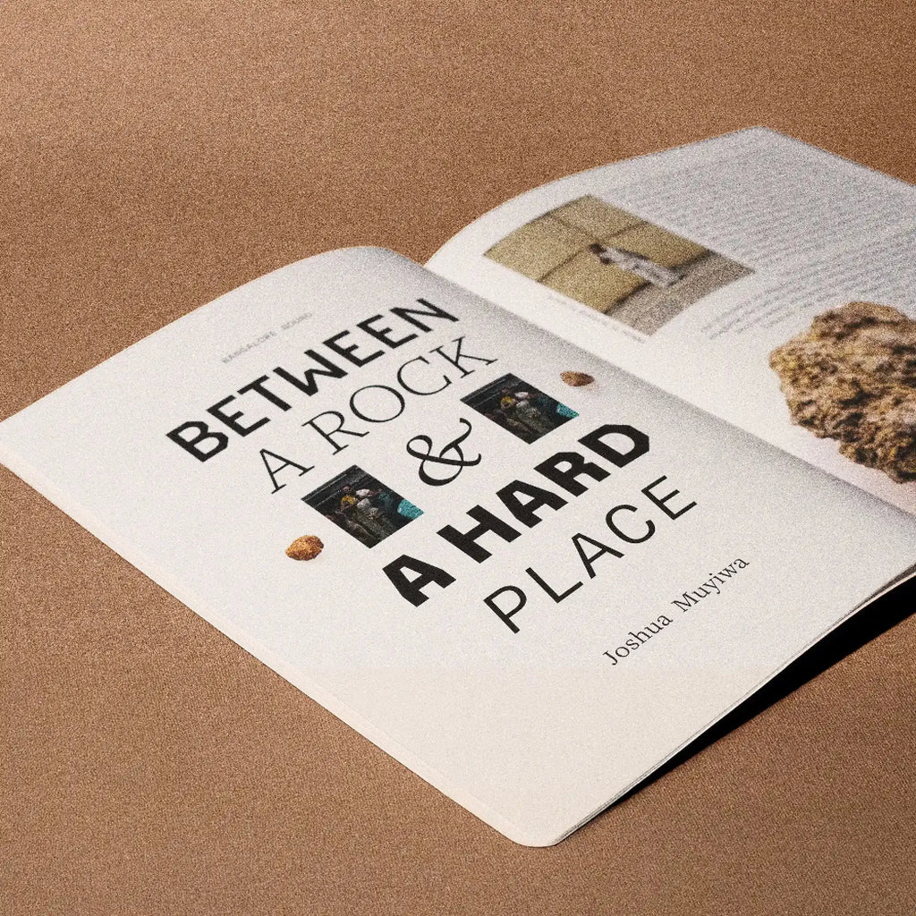 Design of Joshua Muyiwa's article from Luru magazine's Issue 01