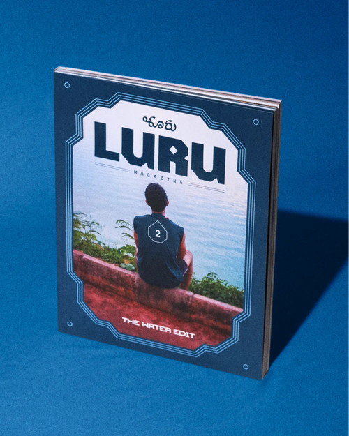 Luru Magazine Issue 02: Water Edit cover photographed by Gaurav Krishna and designed by Raghav Krishna