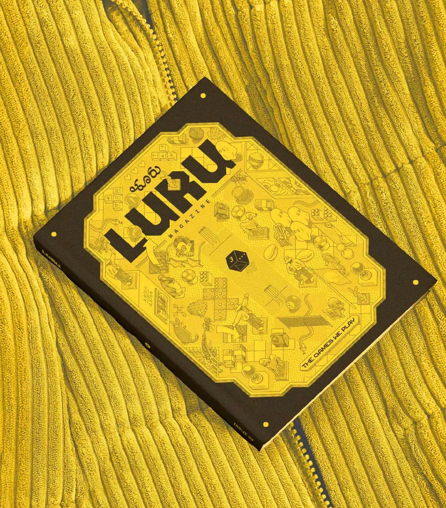 Luru Magazine Issue 03 the games we play cover image in collaboration with Madhav Nair (aka DeadtheDuck)