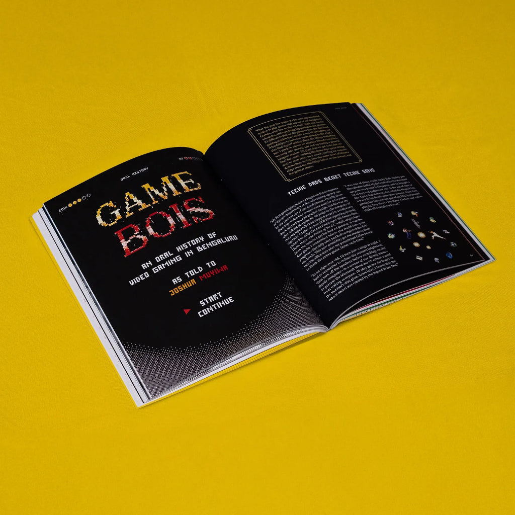 Luru Magazine Issue 03 design for Joshua Muyiwa's article on video gaming in Bengaluru