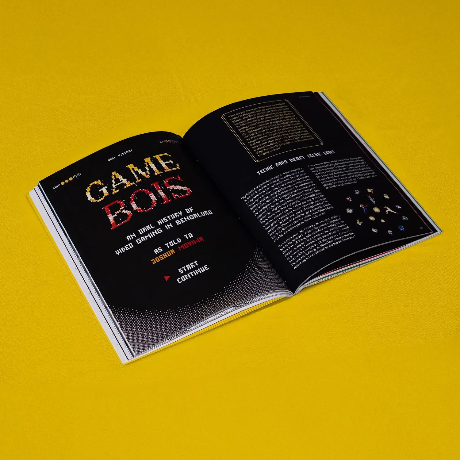 Luru Magazine Issue 03 design for Joshua Muyiwa's article on video gaming in Bengaluru