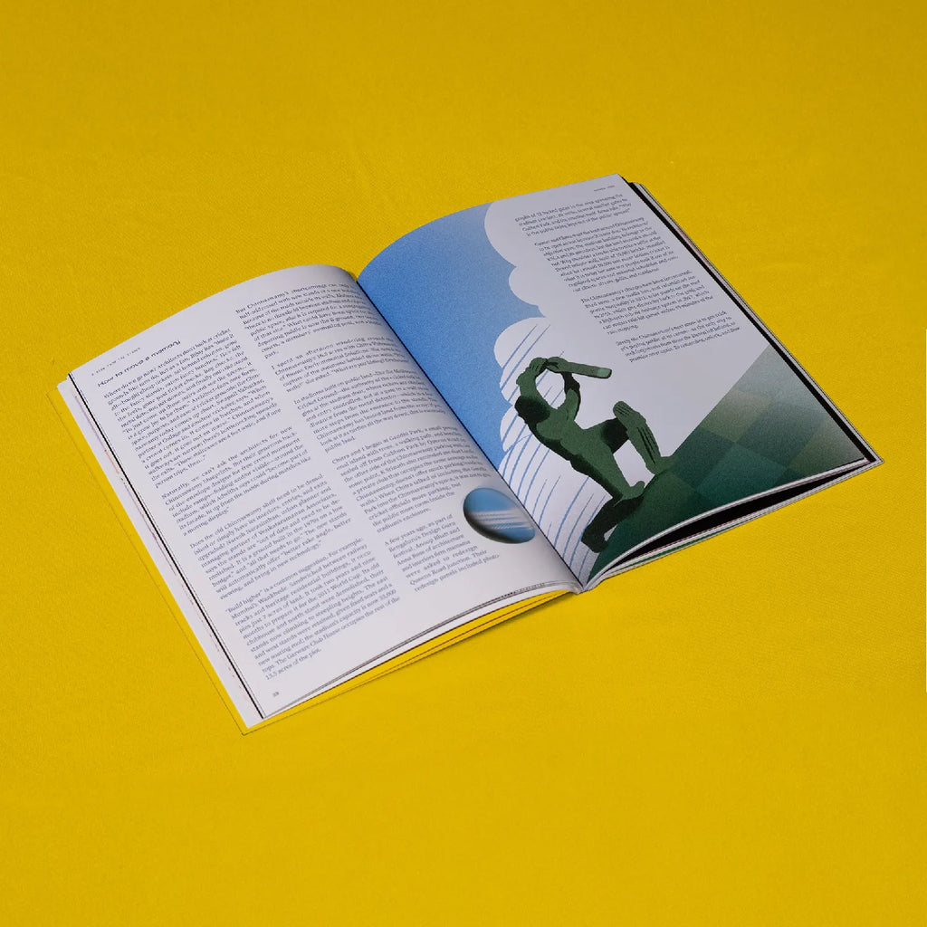 Cricket illustration spread for Sharda Ugra in Luru Magazine's Issue 03 Games We Play